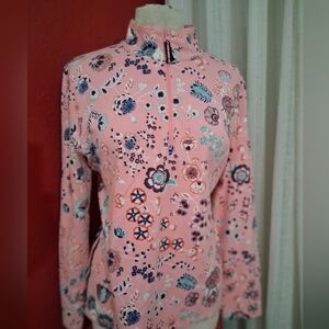 Talbots Pink Flower Cardigen